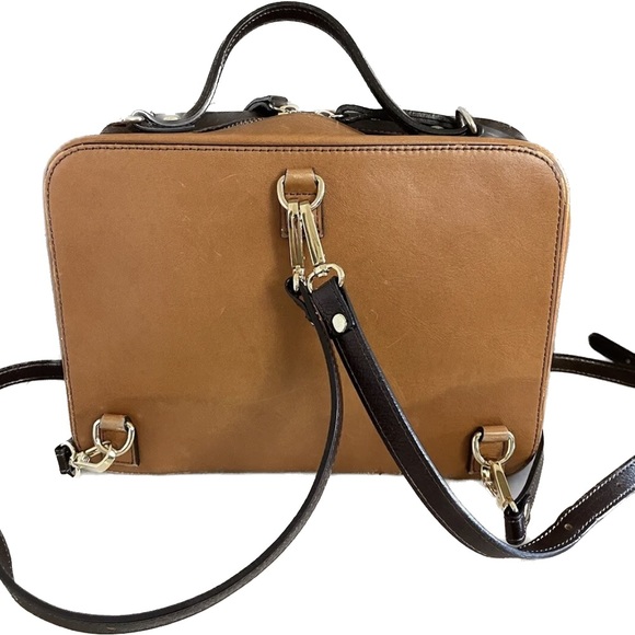 Divina Firenze top handle backpack made in Italy genuine leather - Picture 3 of 5